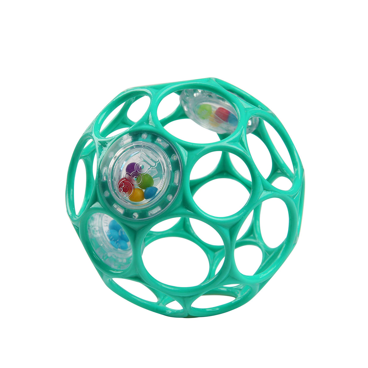 Bright Starts Oball Rattle Easy Grasp Toy Ages Newborn + Teal 4 Inch