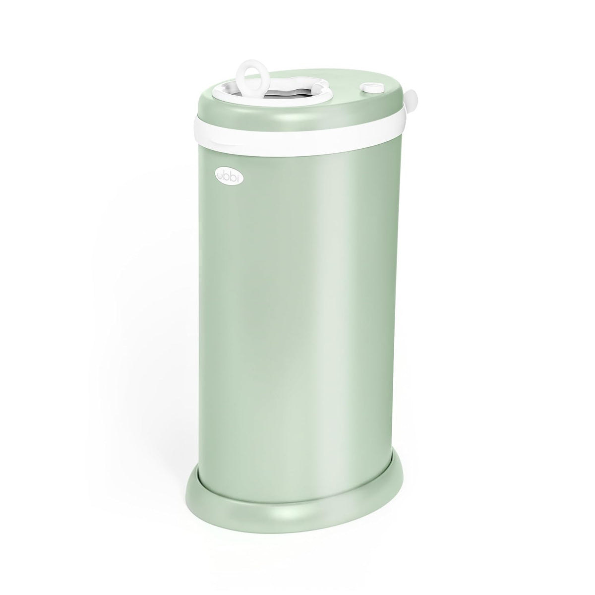 Ubbi Stainless Steel Diaper Pail, No Special Bags, Odor-Locking, White