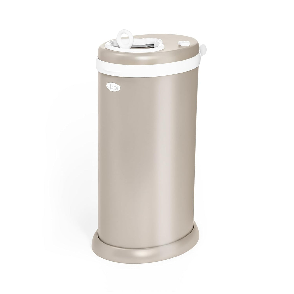 Ubbi Stainless Steel Diaper Pail, No Special Bags, Odor-Locking, White