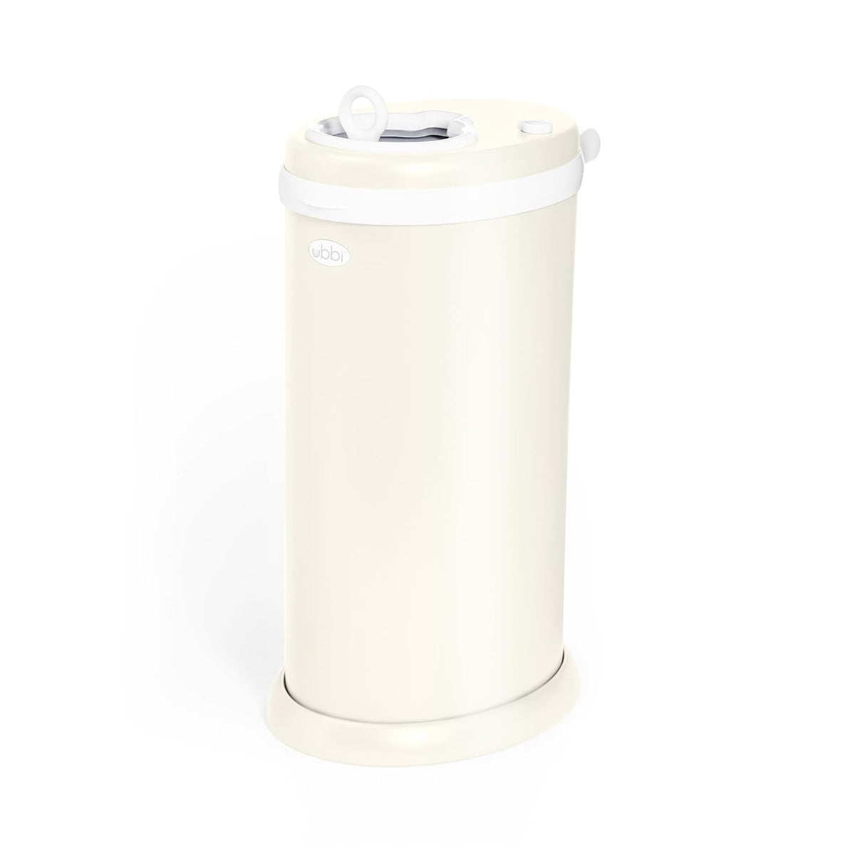 Ubbi Stainless Steel Diaper Pail, No Special Bags, Odor-Locking, White