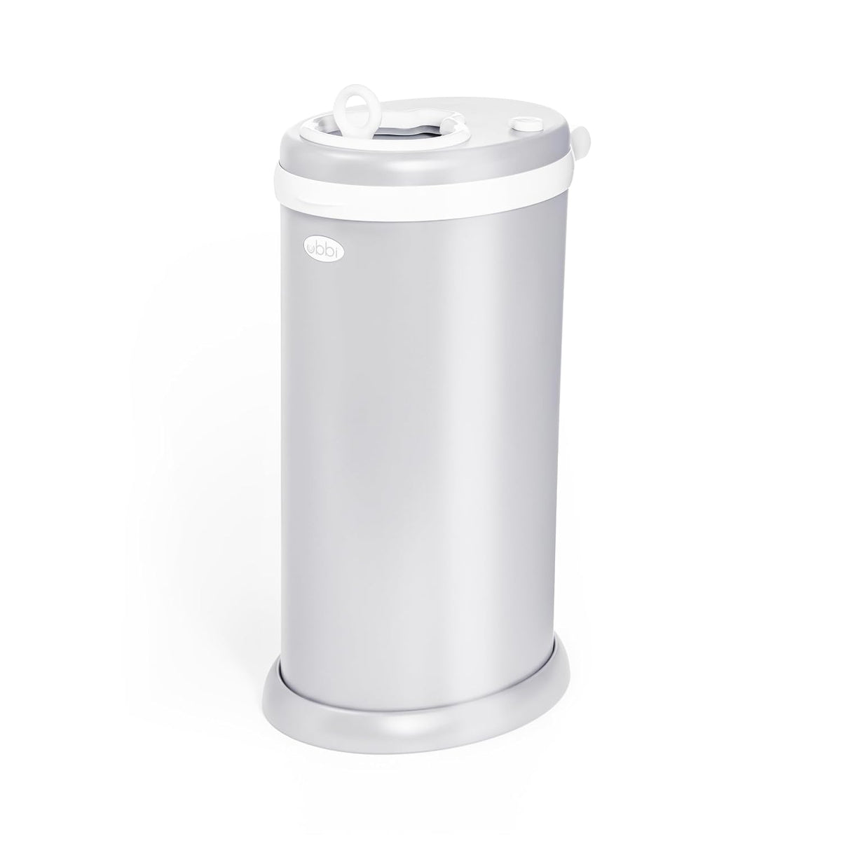 Ubbi Stainless Steel Diaper Pail, No Special Bags, Odor-Locking, White