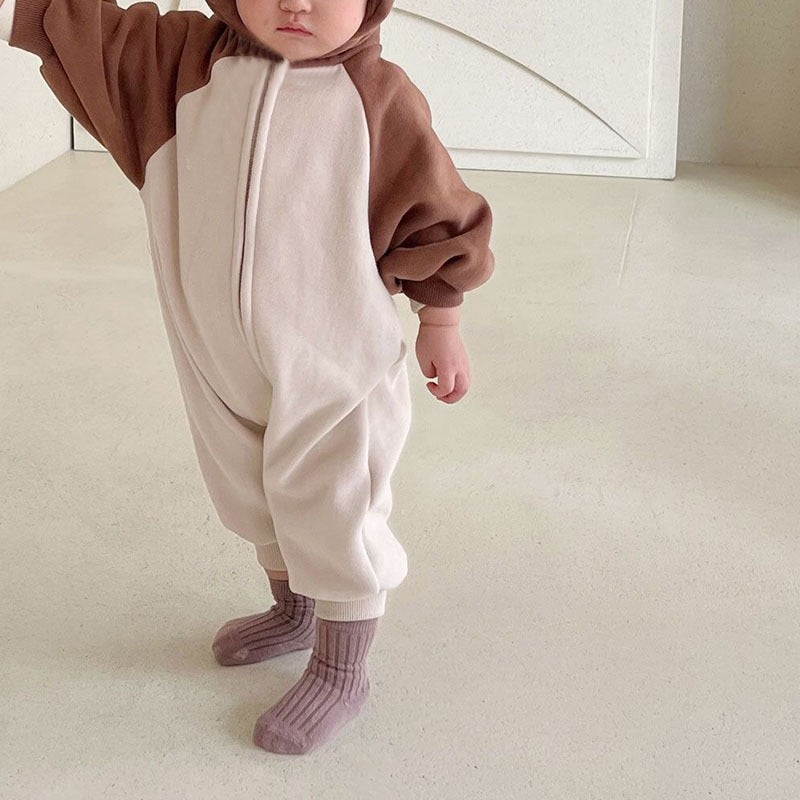 Baby jumpsuit fleece baby outfit crawling suit
