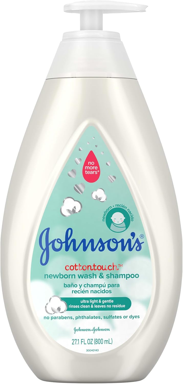 Johnson's Baby Comfort Touch Newborn Baby Wash & Shampoo, 13.6 fl oz
