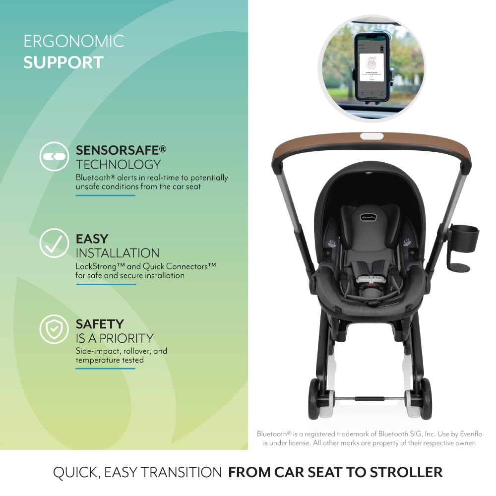 Evenflo Shyft DualRide Preemie and Infant Car Seat Stroller Combo