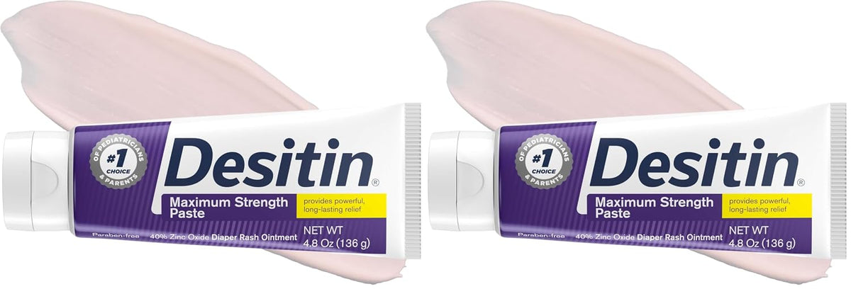 Desitin Maximum Strength Diaper Rash Paste, 40% Zinc Oxide, 4.8 oz
