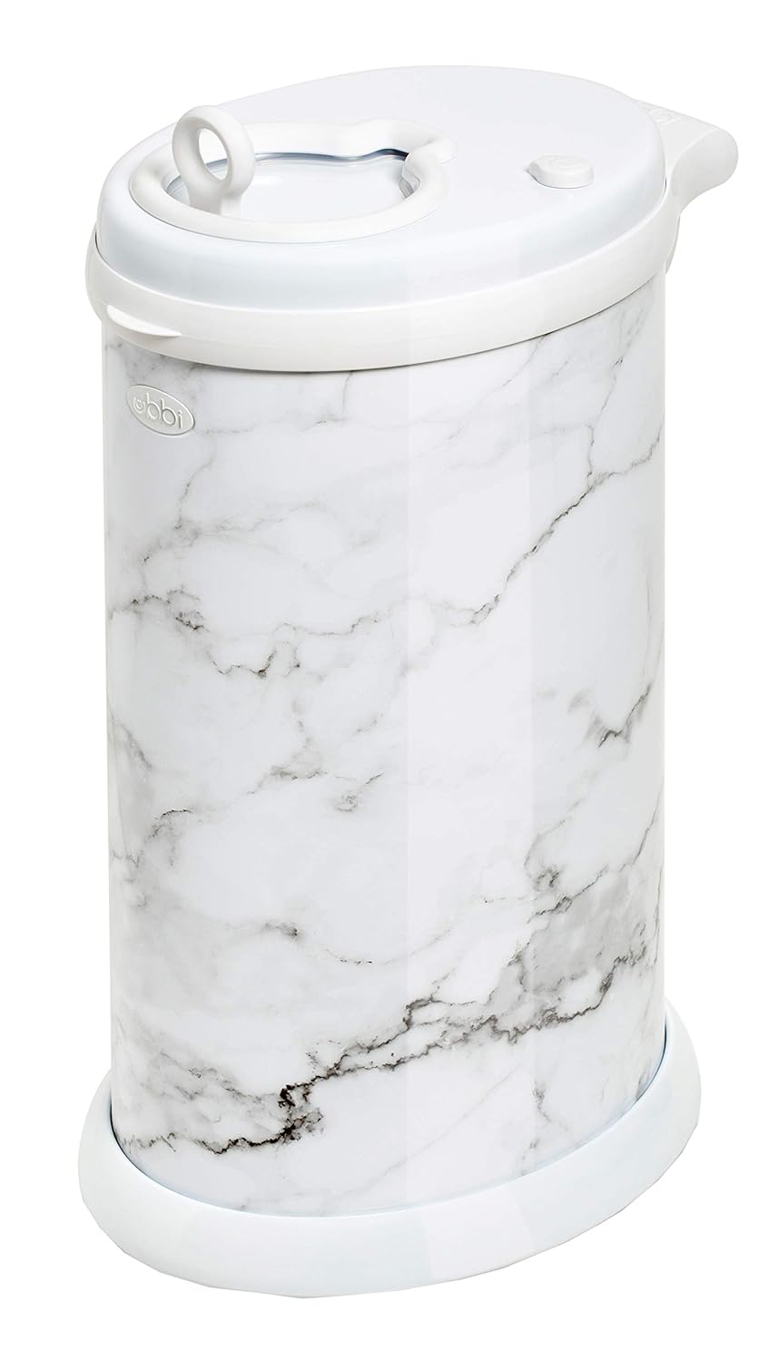 Ubbi Stainless Steel Diaper Pail, No Special Bags, Odor-Locking, White
