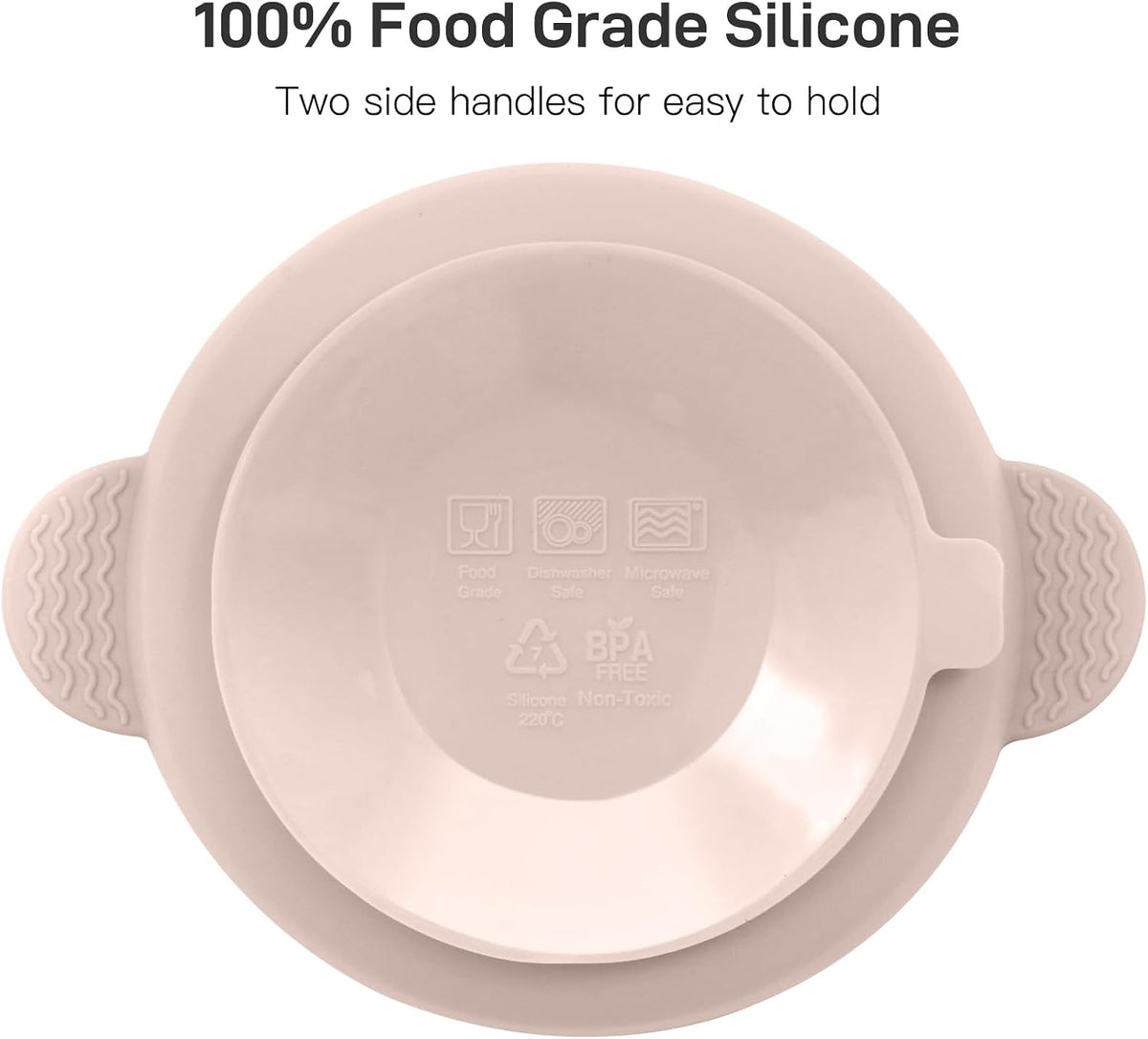 Eascrozn 3 Pack Baby Bowls with Suction and Baby Spoons, BPA Free