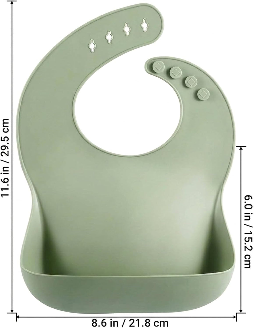 PandaEar Set of 3 Silicone Baby Bibs Waterproof, Soft, Unisex, 10-72 Months