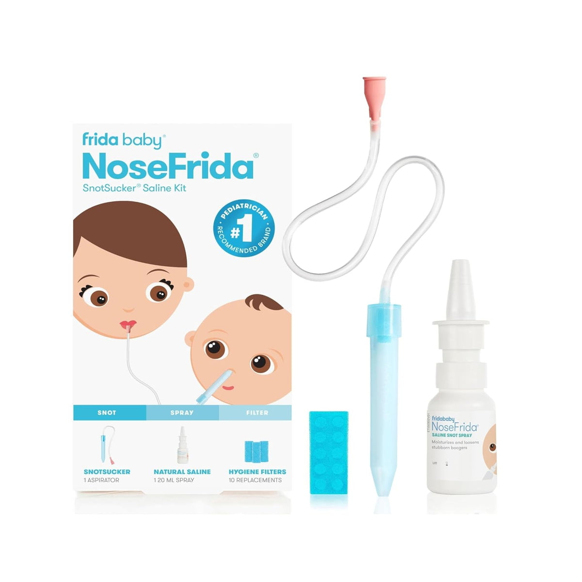 Frida Baby NoseFrida SnotSucker Nasal Aspirator for Baby, 4 Hygiene Filters