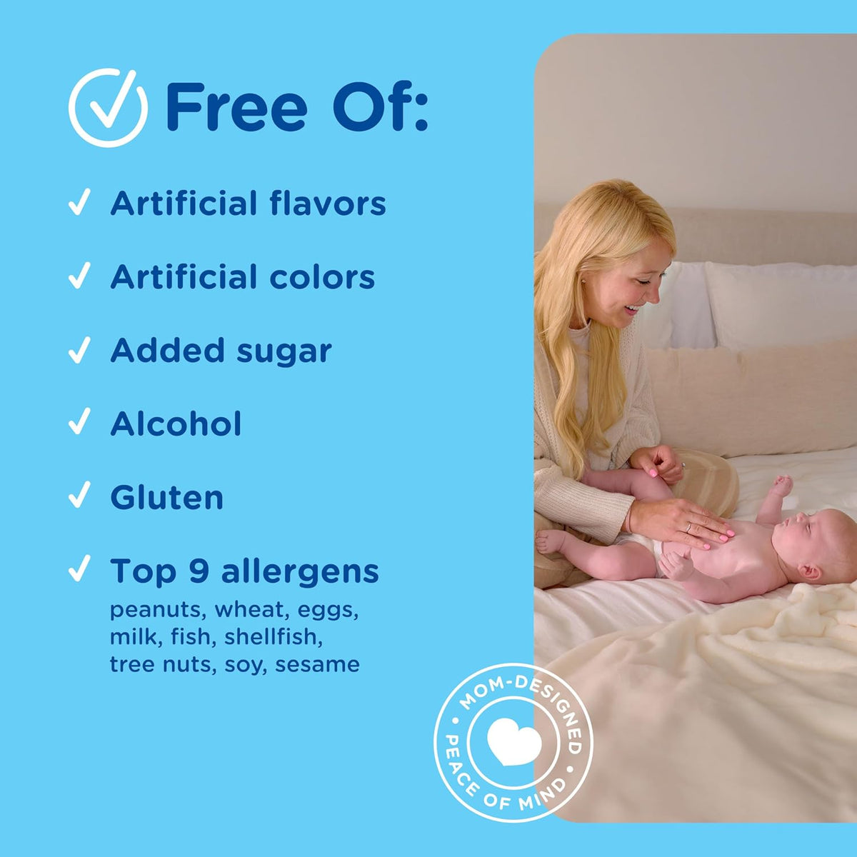 Mommy's Bliss Baby Probiotic Drops Everyday - Gas, Constipation, Colic Symptom Relief - Newborns & Up - Natural, Flavorless, 0.34 Fl Oz