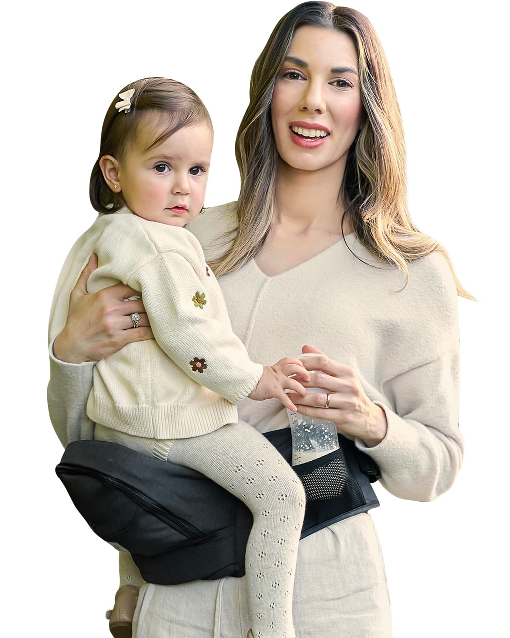 Grownsy Safety-Certified Baby Hip Seat Carrier for Babies & Toddlers, Black
