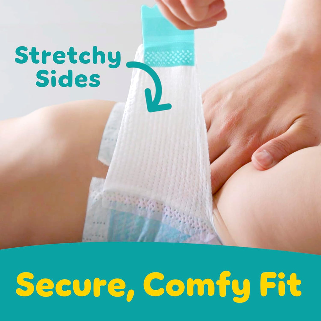 Pampers Baby Dry Ultra Cushiony Diapers, Size 1 (8-14 lbs), 120 Count, Up to 100% Leakproof