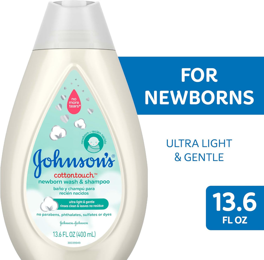 Johnson's Baby Comfort Touch Newborn Baby Wash & Shampoo, 13.6 fl oz
