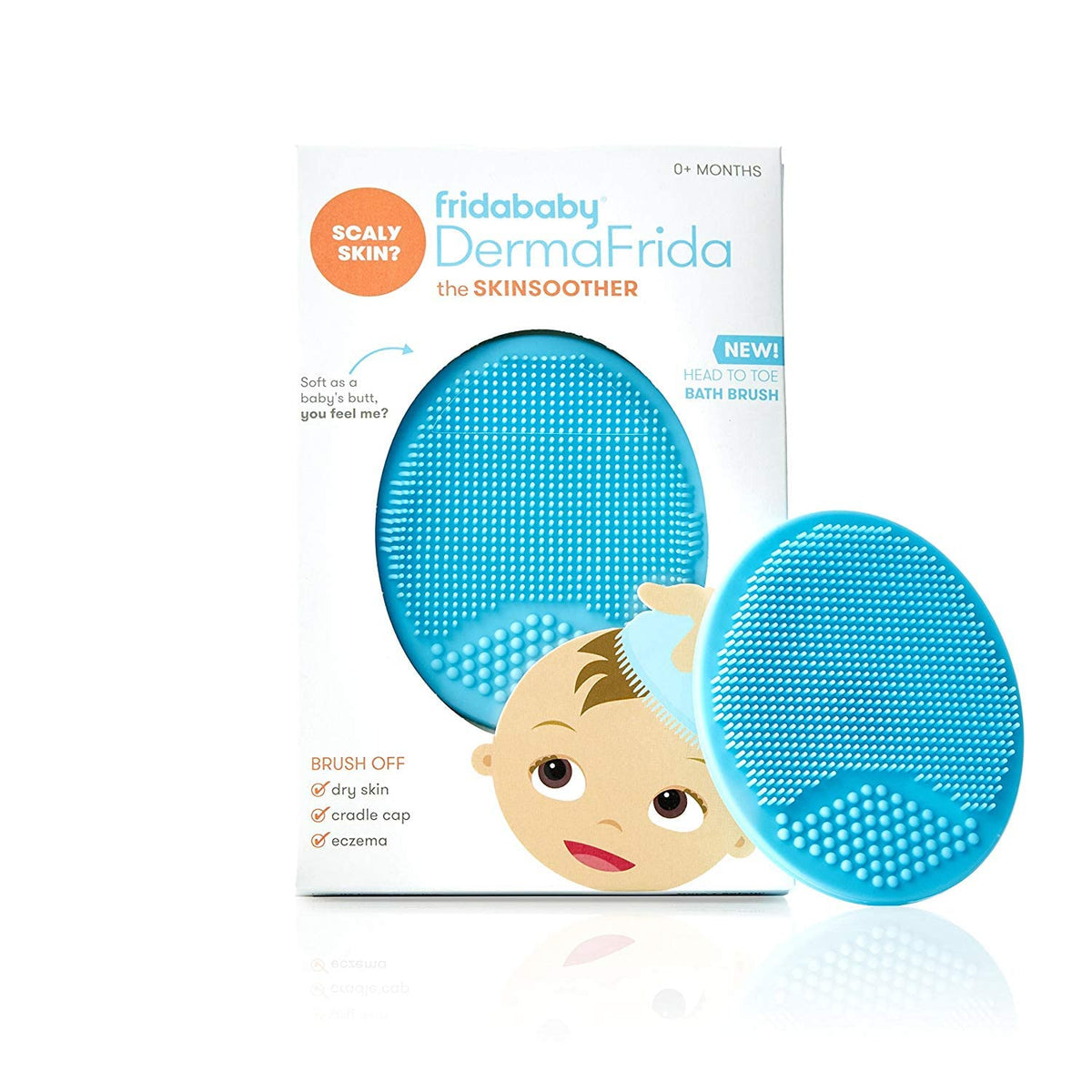 Frida Baby DermaFrida SkinSoother Baby Bath Brush, 2 Pack, Skin Treatment