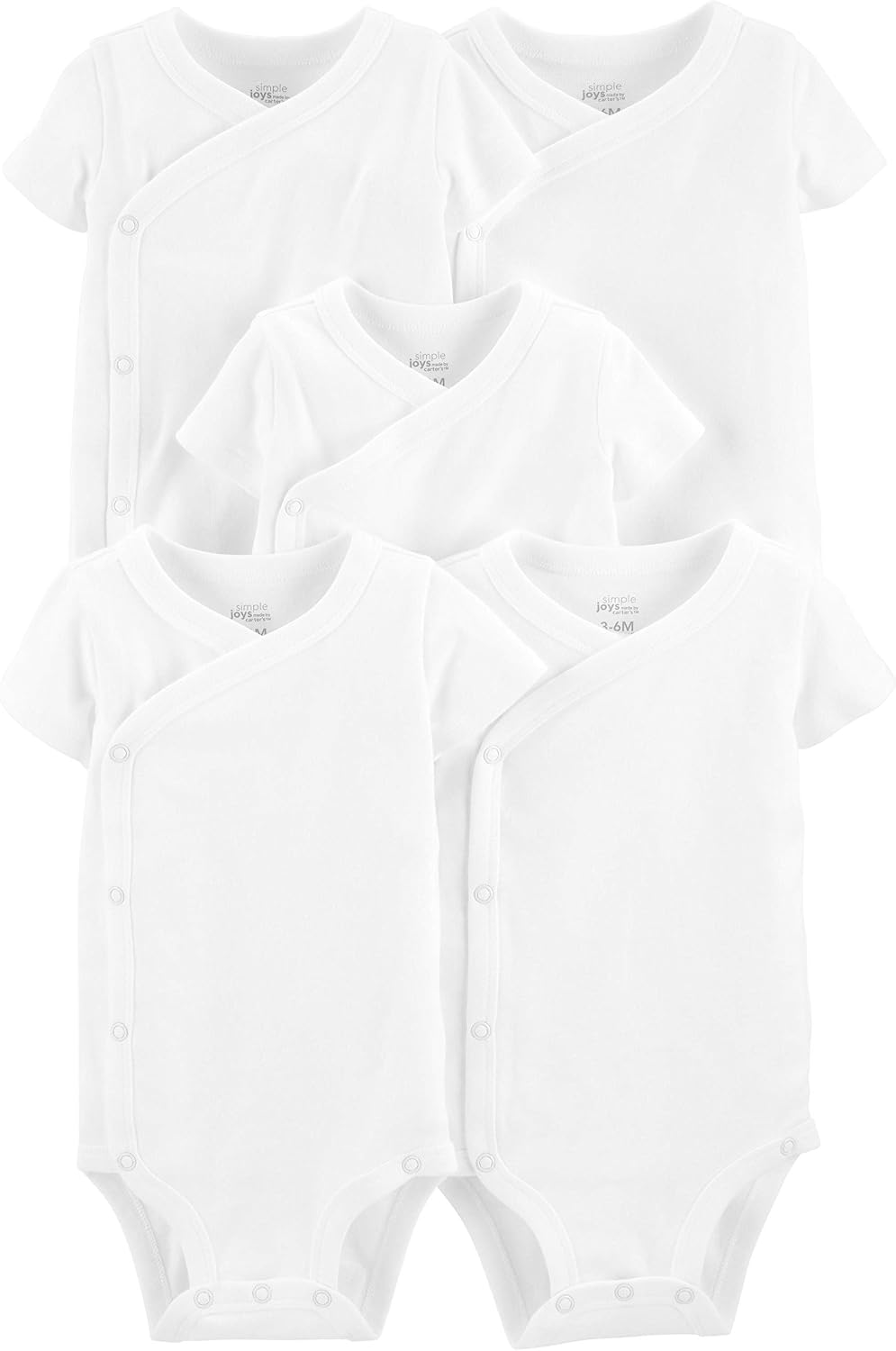 Simple Joys by Carter's Unisex Baby 5-pack Side Snap Short-sleeve Bodysuit