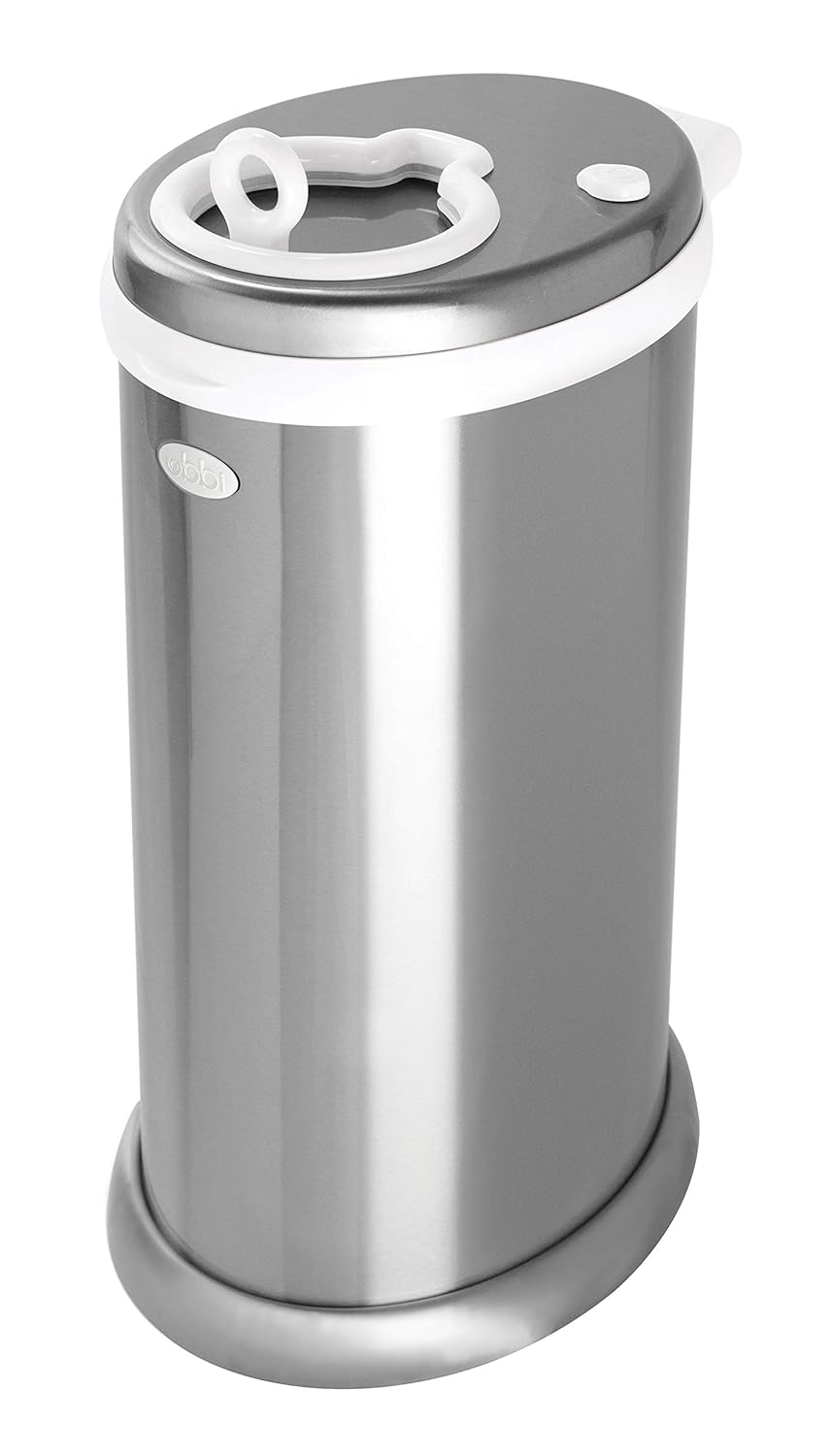 Ubbi Stainless Steel Diaper Pail, No Special Bags, Odor-Locking, White