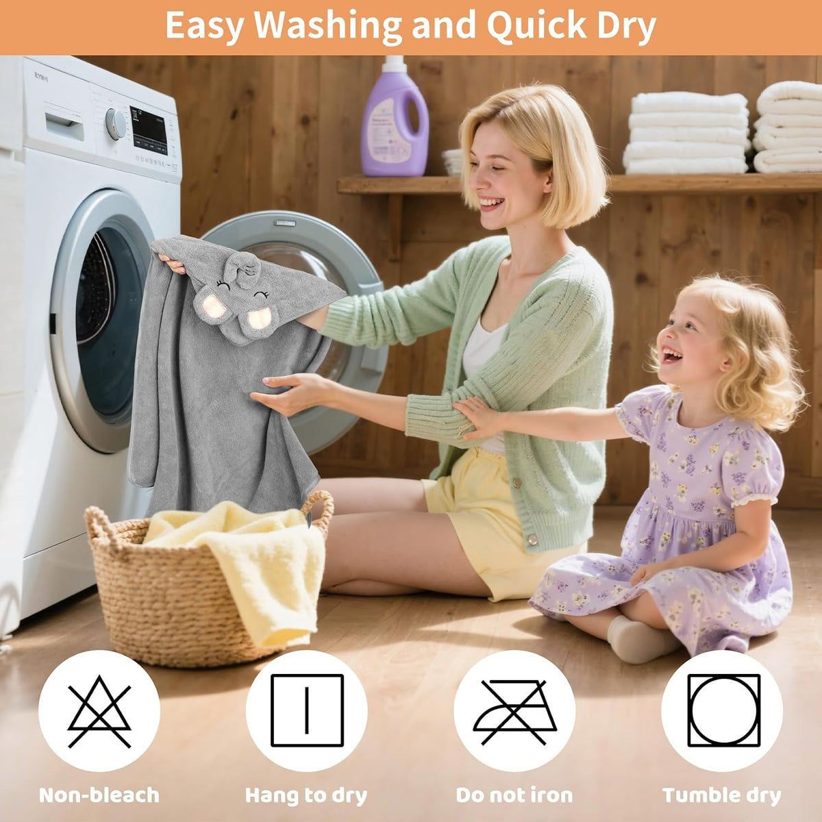 12 PCS Baby Bath Towels Set for Infants Toddlers Essentials