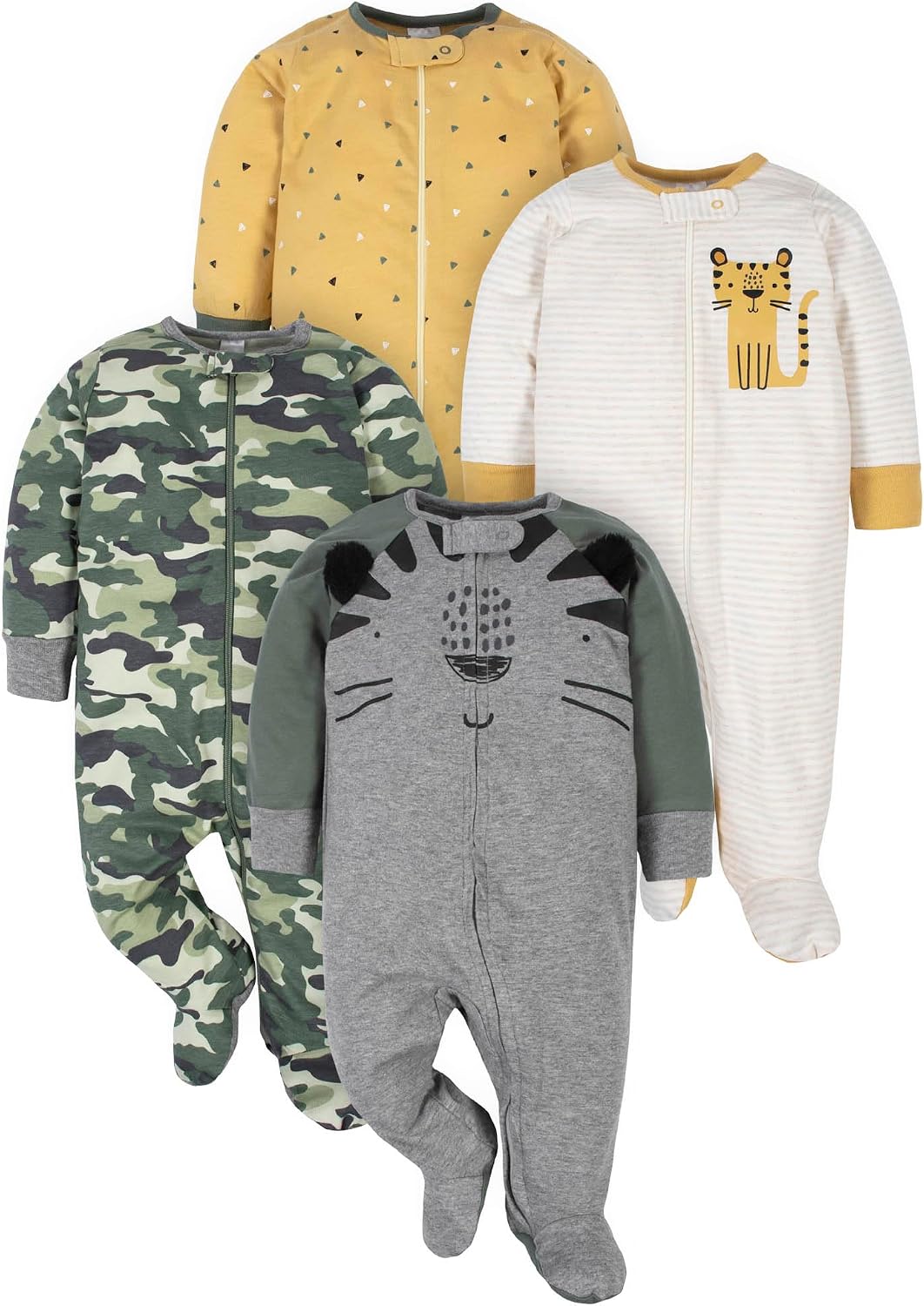 Gerber Baby Boys' 4 Pack Sleep 'N Play Footie