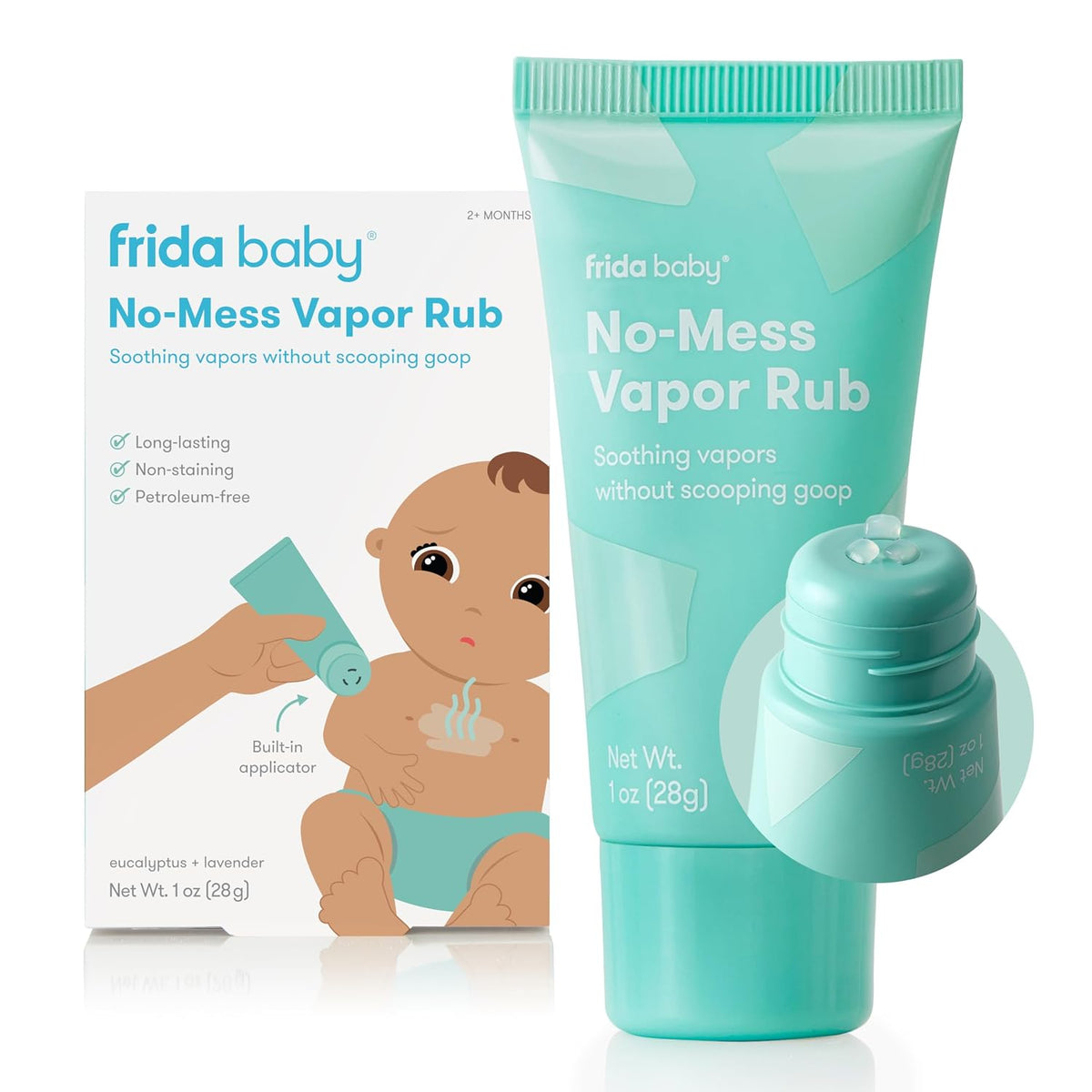 Frida Baby No-Mess Vapor Rub for Chest, Neck, Back + Foot, Lavender