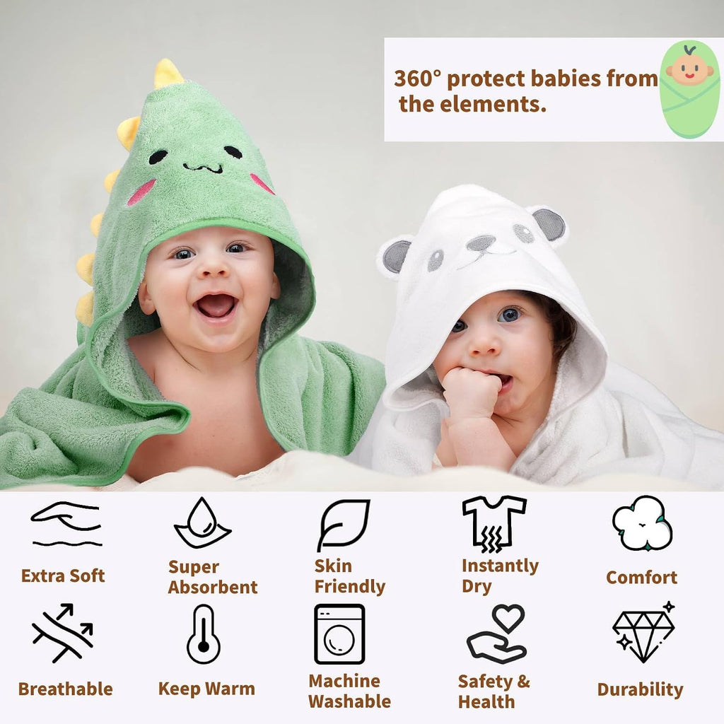 12 PCS Baby Bath Towels Set for Infants Toddlers Essentials