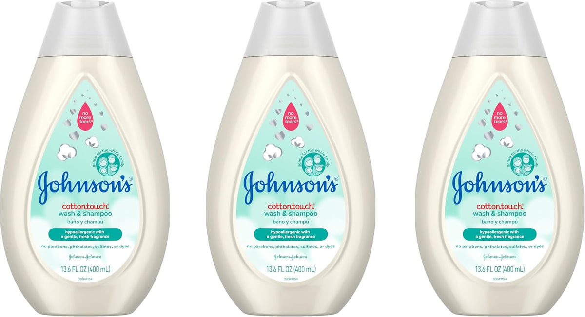Johnson's Baby Comfort Touch Newborn Baby Wash & Shampoo, 13.6 fl oz