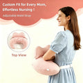 WYXunPlanet Nursing Pillow, Breastfeeding Pillow for Breastfeeding and Bottle Feeding to Reduce Strain on arms and Back, Better Support Baby,Waist Adjustable,Knitted Cotton Cover,Removable, Pink