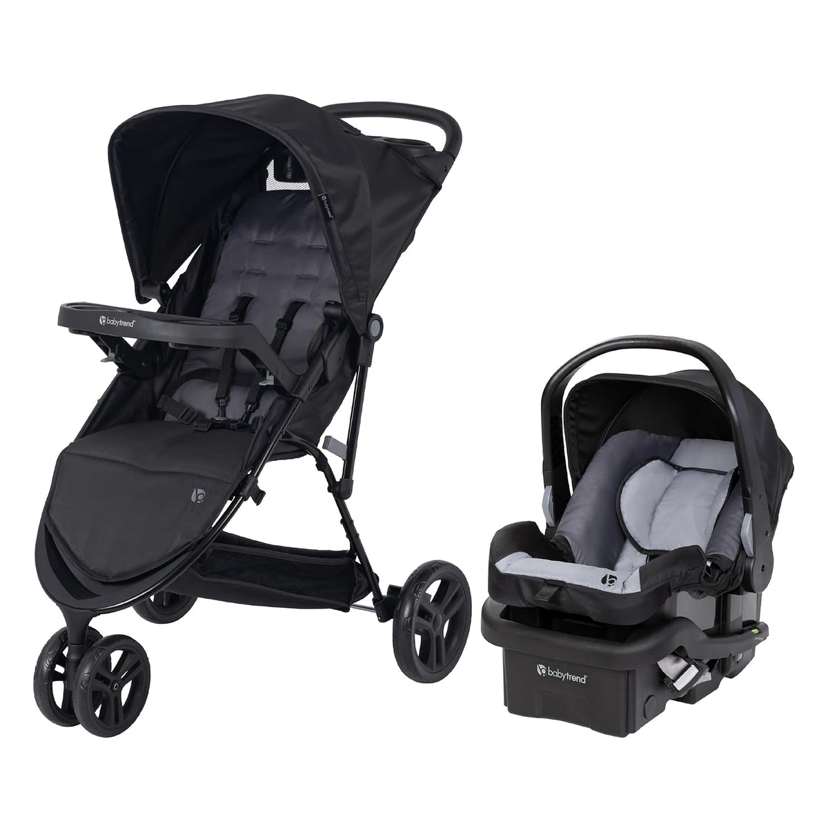 Baby Trend Venture 3-Wheel Stroller Travel System, Stellar Grey