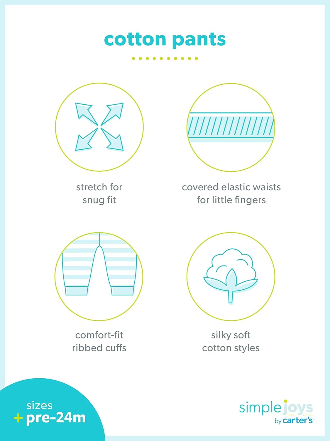 Simple Joys by Carter's Baby 4-Pack Neutral Pant