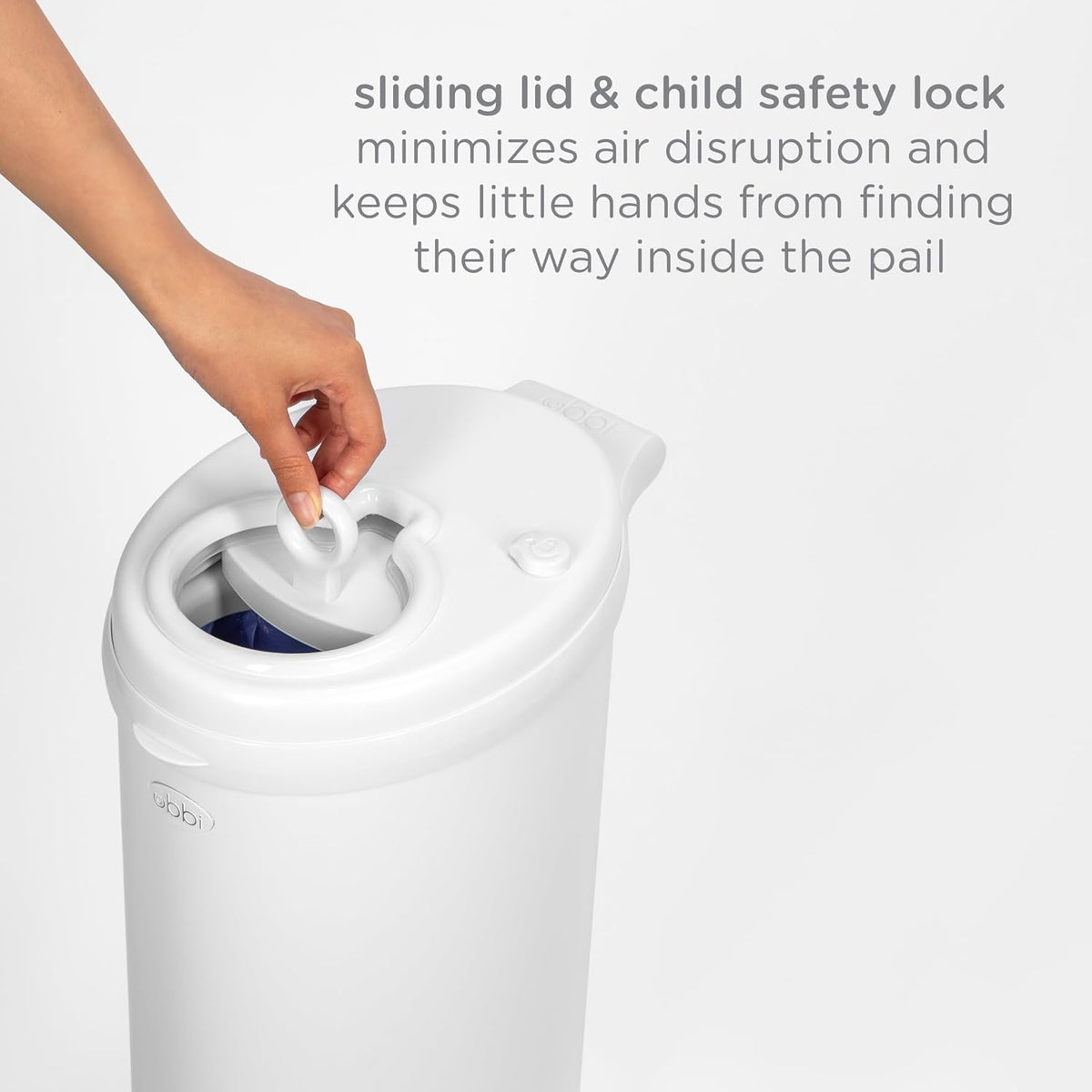 Ubbi Stainless Steel Diaper Pail, No Special Bags, Odor-Locking, White