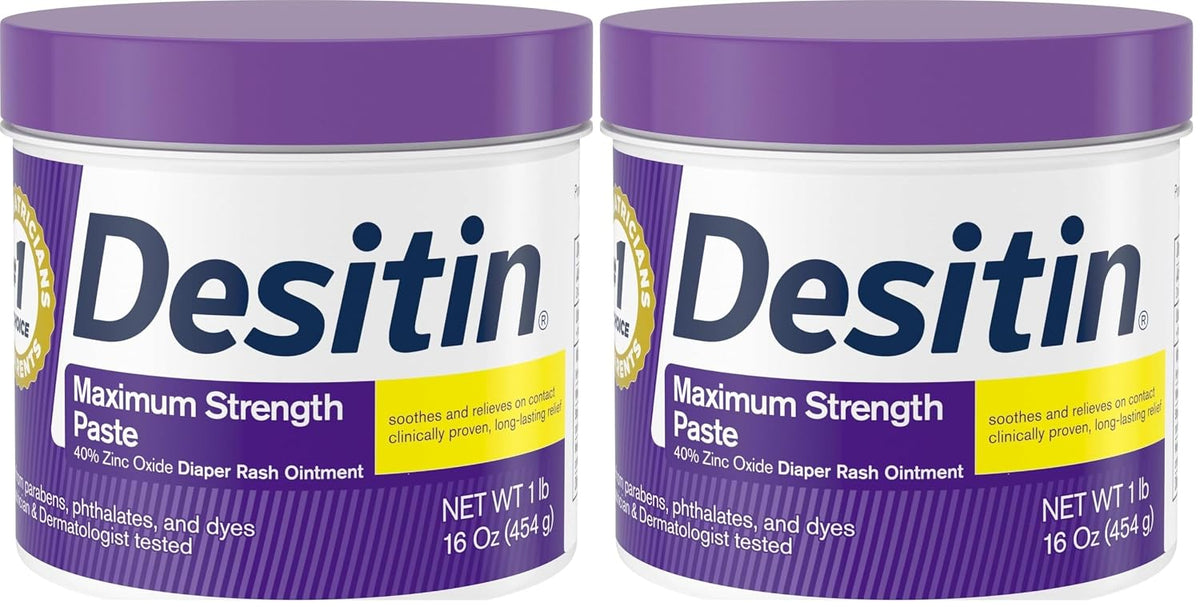 Desitin Maximum Strength Diaper Rash Paste, 40% Zinc Oxide, 4.8 oz