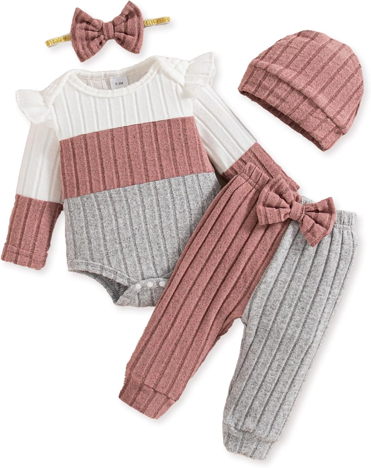 Mioglrie Newborn Baby Girl Clothes Infant Fall Winter Outfits for Girls