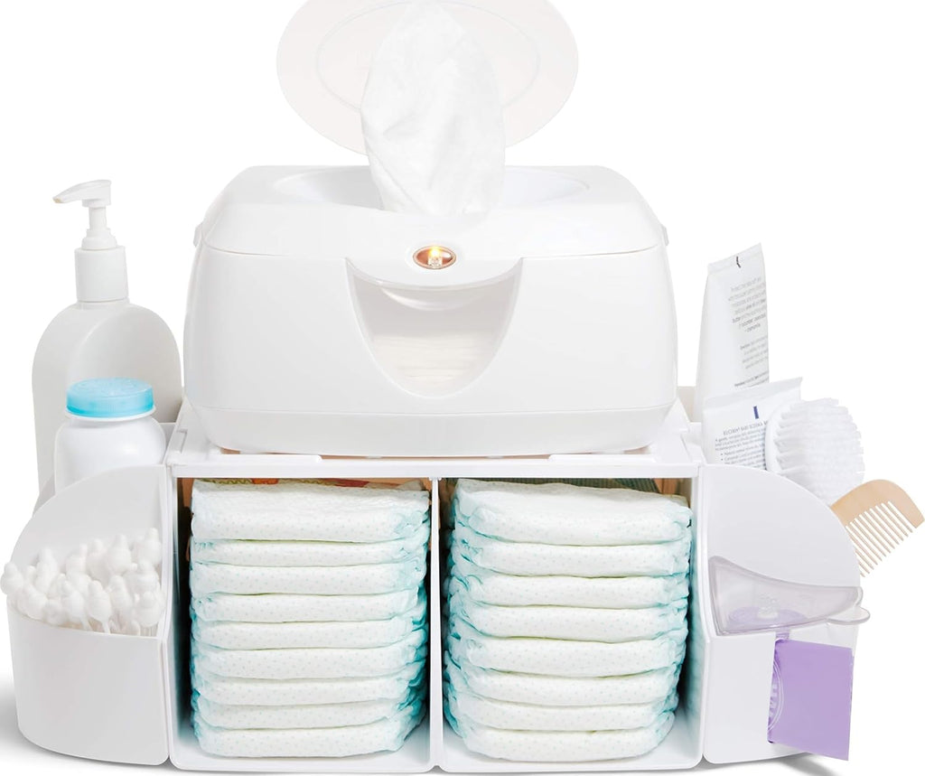 Munchkin® Diaper Change Organizer, Green/white