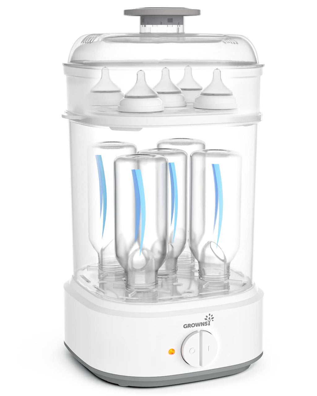 Bottle Sterilizer Baby Bottle Steam Sterilizer Electric Baby Bottle Sanitizer with Timer for Baby Bottles Pacifiers Pump Parts