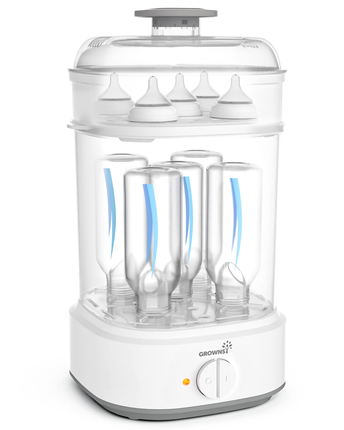 Bottle Sterilizer Baby Bottle Steam Sterilizer Electric Baby Bottle Sanitizer with Timer for Baby Bottles Pacifiers Pump Parts