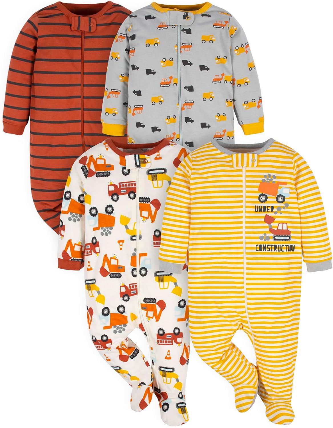 Gerber Baby Boys' 4 Pack Sleep 'N Play Footie