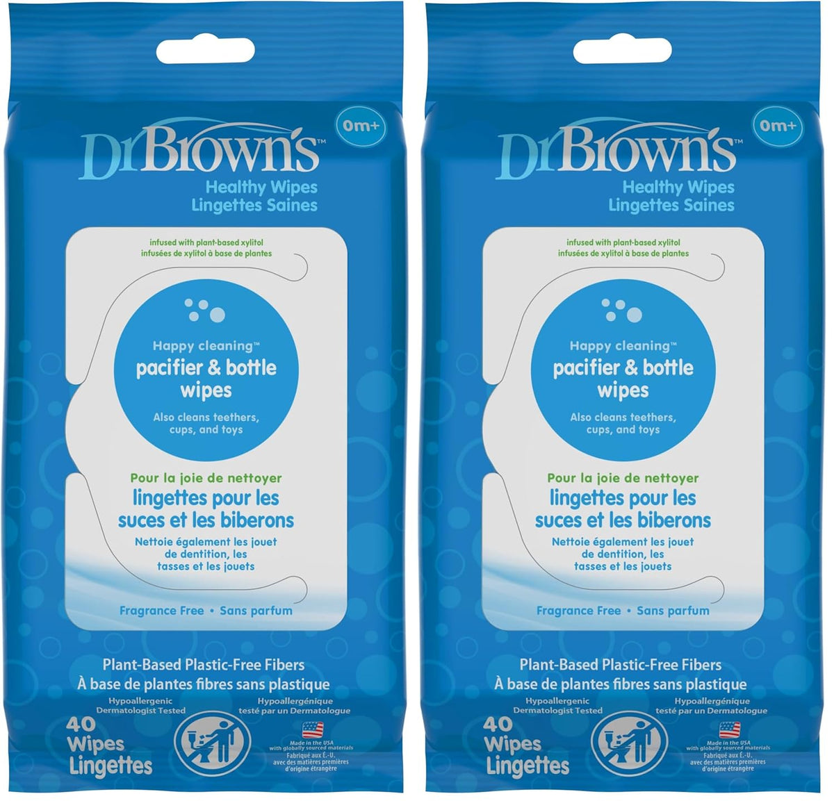 Dr. Brown's Pacifier and Bottle Wipes, 40 Count