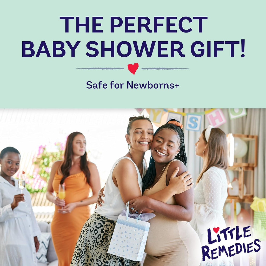 Little Remedies New Baby Essentials Kit with Saline Nasal Spray, Diaper Rash Cream, Gas Relief Drops, Gripe Water & More, Safe for Newborns, Multi-Color