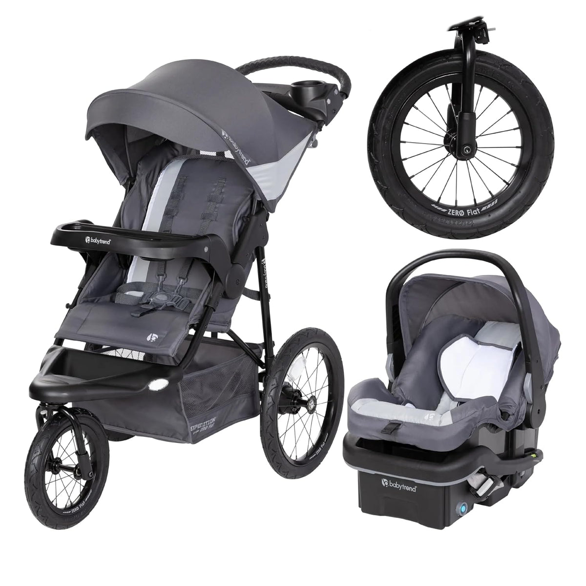 Baby Trend Expedition® Zero Flat Jogger Travel System with LED Lights, Dash Blue