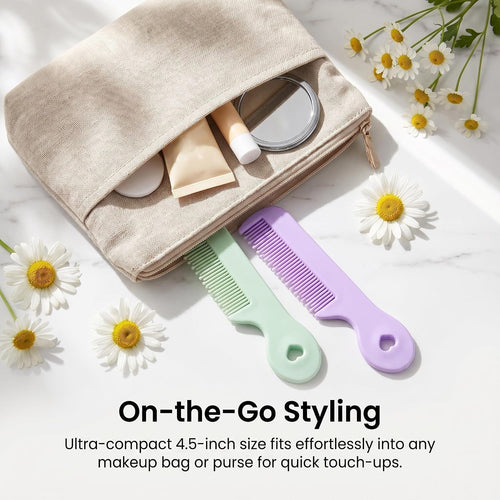 8Pcs Colorful Round Tip Bristles Baby Cute Comb Baby Grooming For Sensitive Scalp Skin, for Nursery Newborn Infant Girl Boy Kids Comb Grooming and Healthcare Kits