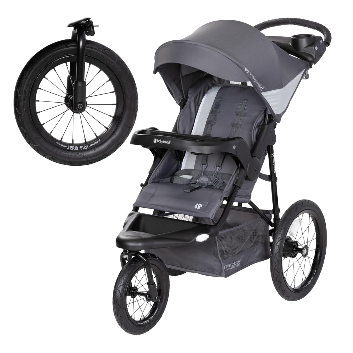 Baby Trend Expedition® Zero Flat Jogger Travel System with LED Lights, Dash Blue