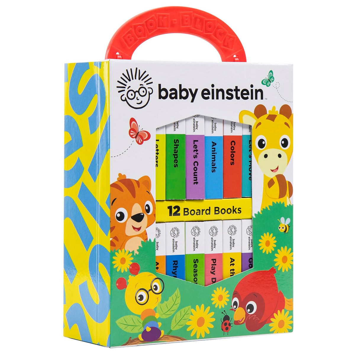 Baby Einstein - My First Library Board Book Block 12-Book Set - First Words, Letters, Counting, and More! - PI Kids