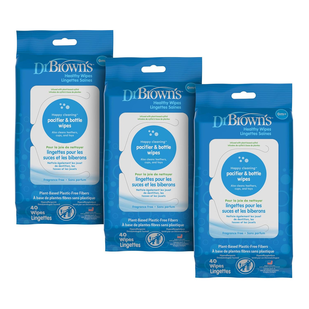Dr. Brown's Pacifier and Bottle Wipes, 40 Count