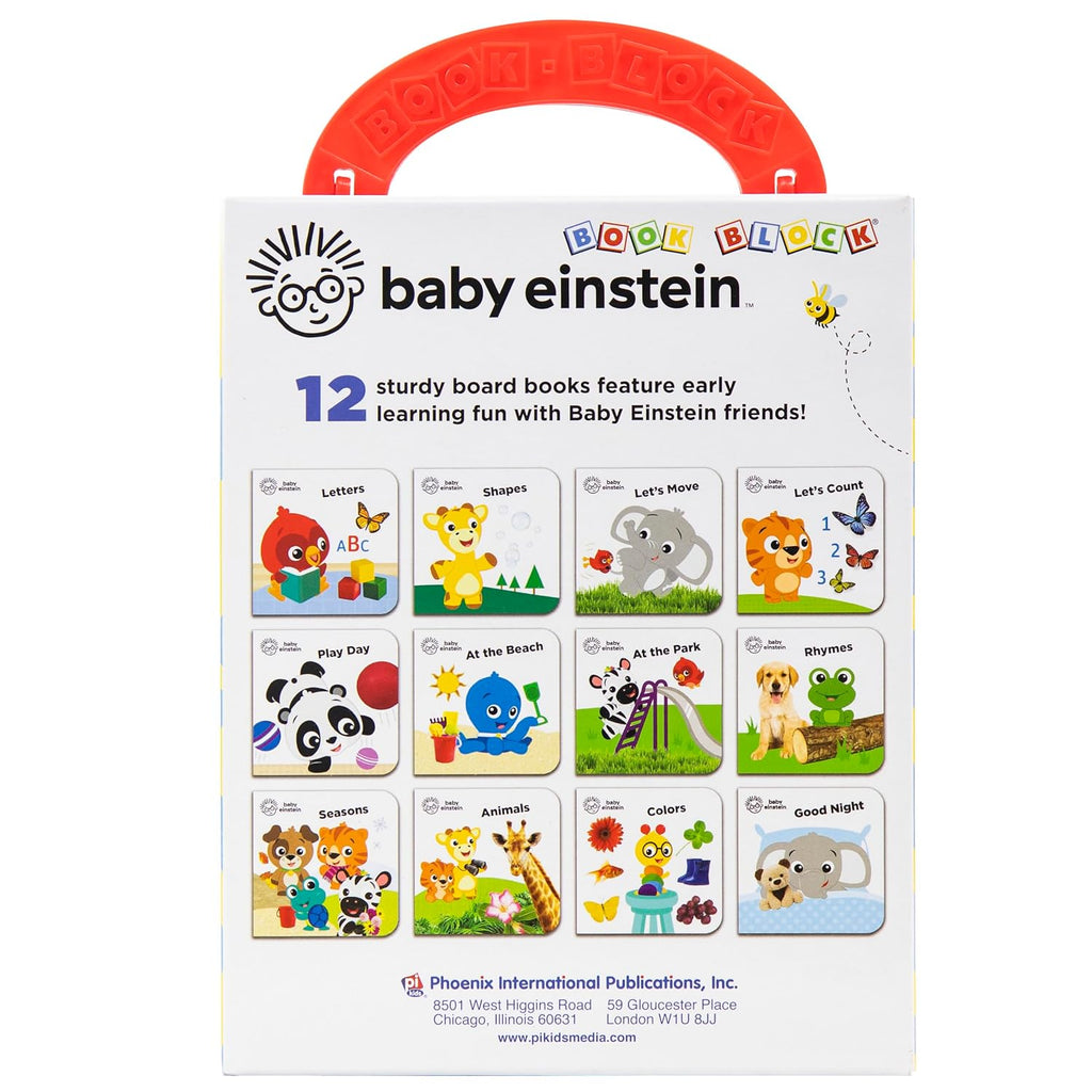 Baby Einstein - My First Library Board Book Block 12-Book Set - First Words, Letters, Counting, and More! - PI Kids