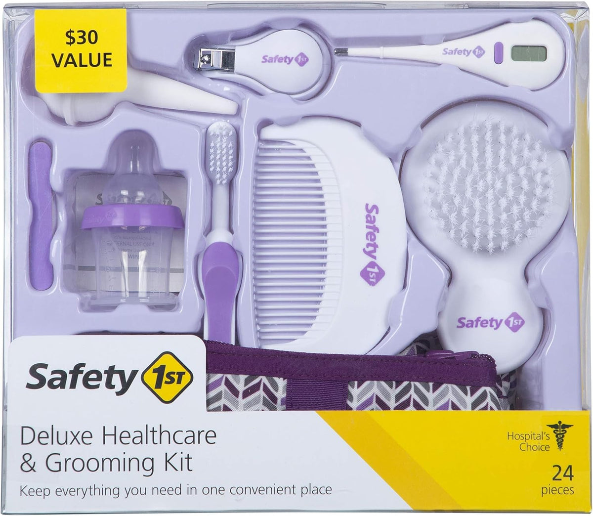 Safety 1st Deluxe Baby Healthcare and Grooming Kit, Arctic Blue, Newborn Baby Essentials, One Size, 25 Pieces