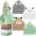 12 PCS Baby Bath Towels Set for Infants Toddlers Essentials