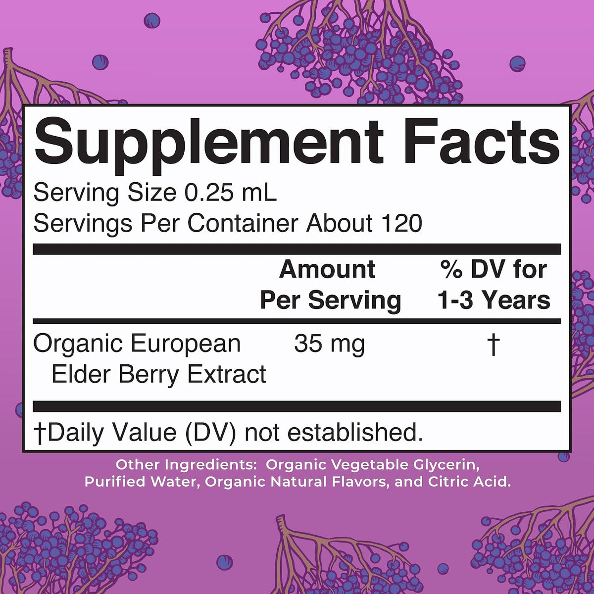 MARYRUTH'S Toddler Elderberry Syrup, USDA Organic Elderberry, Sugar Free Kids Immune Support Supplement for Ages 1-3 Years, Clean Label Project Verified®, Vegan, Non-GMO, Gluten Free, 1 Fl Oz