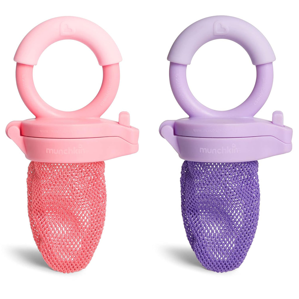 Munchkin Baby Feeder, 2 Pack, Coral/Purple