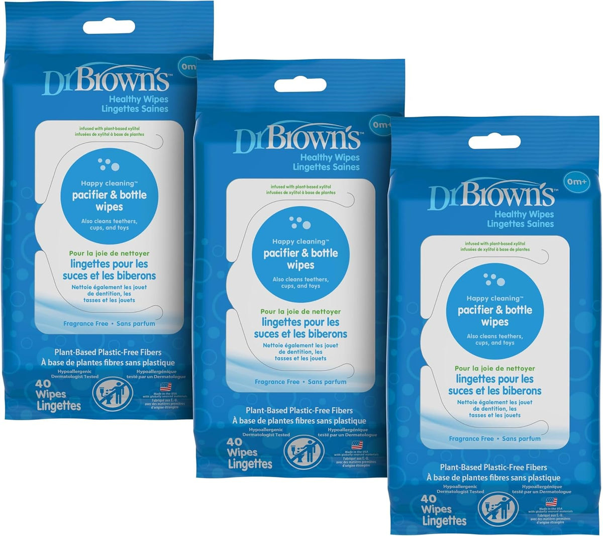Dr. Brown's Pacifier and Bottle Wipes, 40 Count