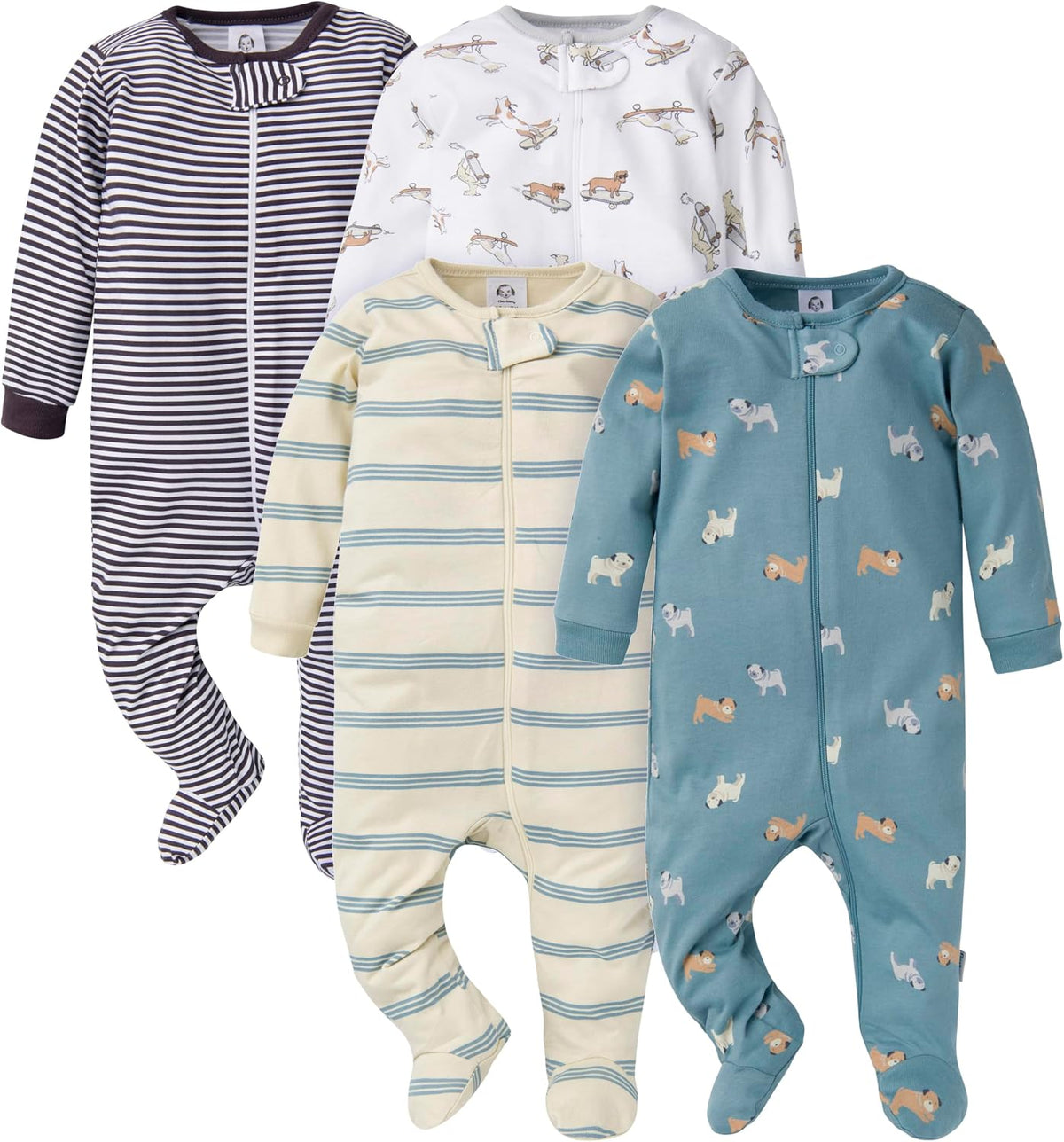 Gerber Baby Boys' 4 Pack Sleep 'N Play Footie
