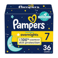 Pampers Swaddlers Overnights Diapers - Size 7 36 Count Disposable Baby Diapers Night Time Skin Protection